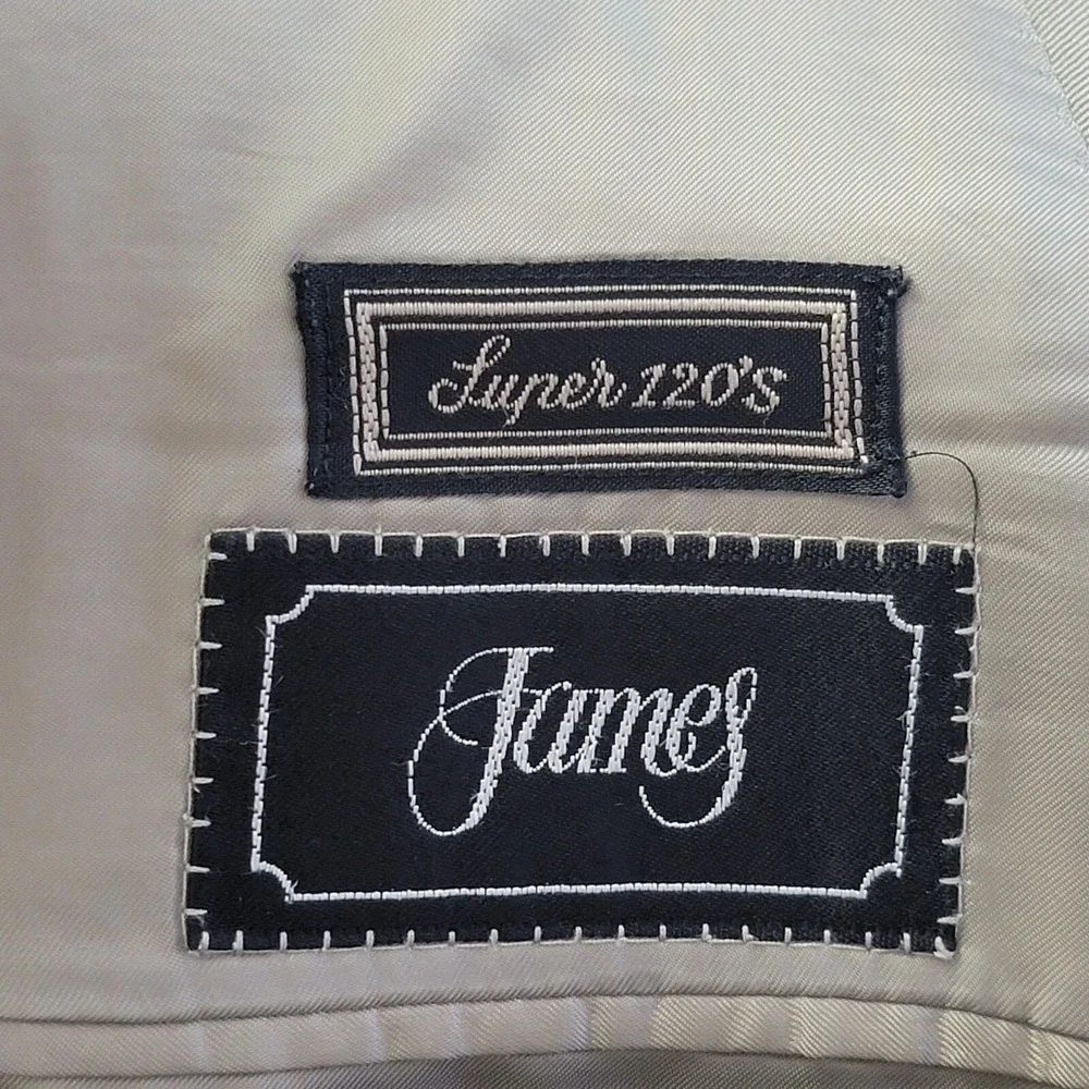 Canali James Sport Coat Blazer Pale Mens 54 Beige Jacket Pure Wool‎ Notch Lapel